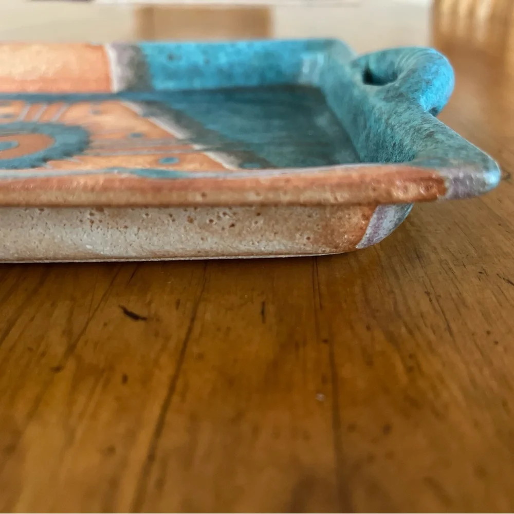 Studio Pottery Tray Signed EUC - Picture 9 of 12